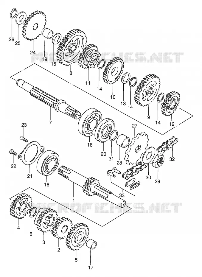 TRANSMISSION Suzuki MOTO 80 DS 2000  DS80Y(E24)