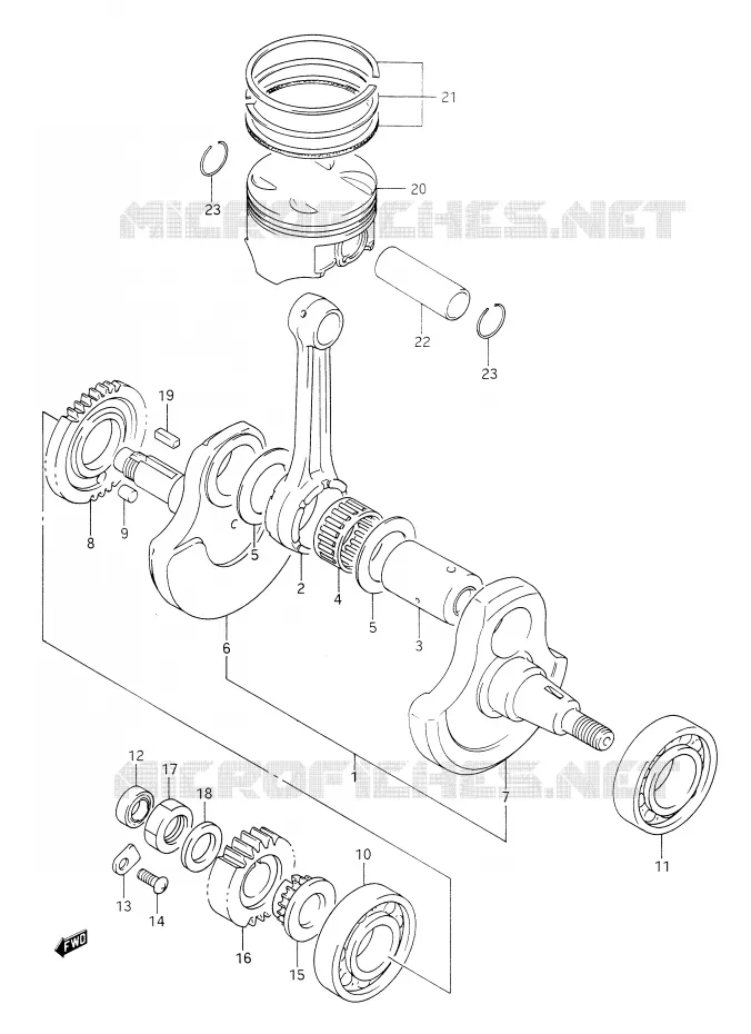 VILEBREQUIN Suzuki MOTO 350 DR 1993  DR350P(E28)
