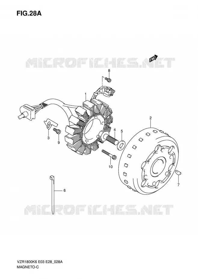 ALLUMAGE ROTOR - STATOR (MODEL K8/K9/L0) Suzuki MOTO 1800 INTRUDER 2010  VZR1800L0(E3/E28)