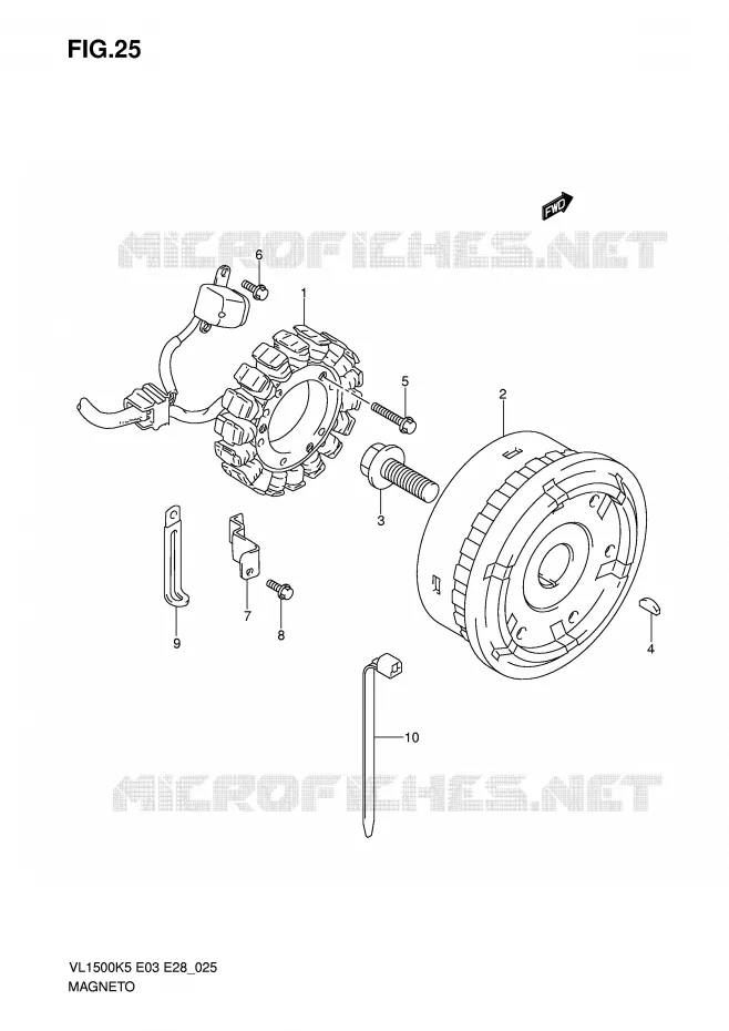 ALLUMAGE ROTOR - STATOR Suzuki MOTO 1500 BOULEVARD 2006  VL1500TK6(E3/E28)