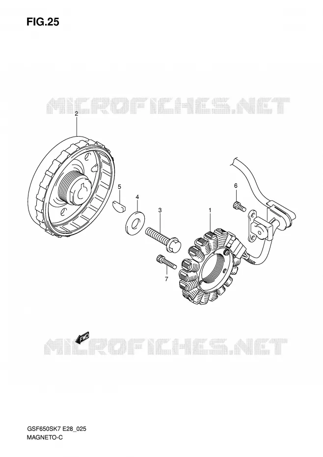 ALLUMAGE ROTOR - STATOR Suzuki MOTO 650 BANDIT 2007  GSF650SK7(E28)