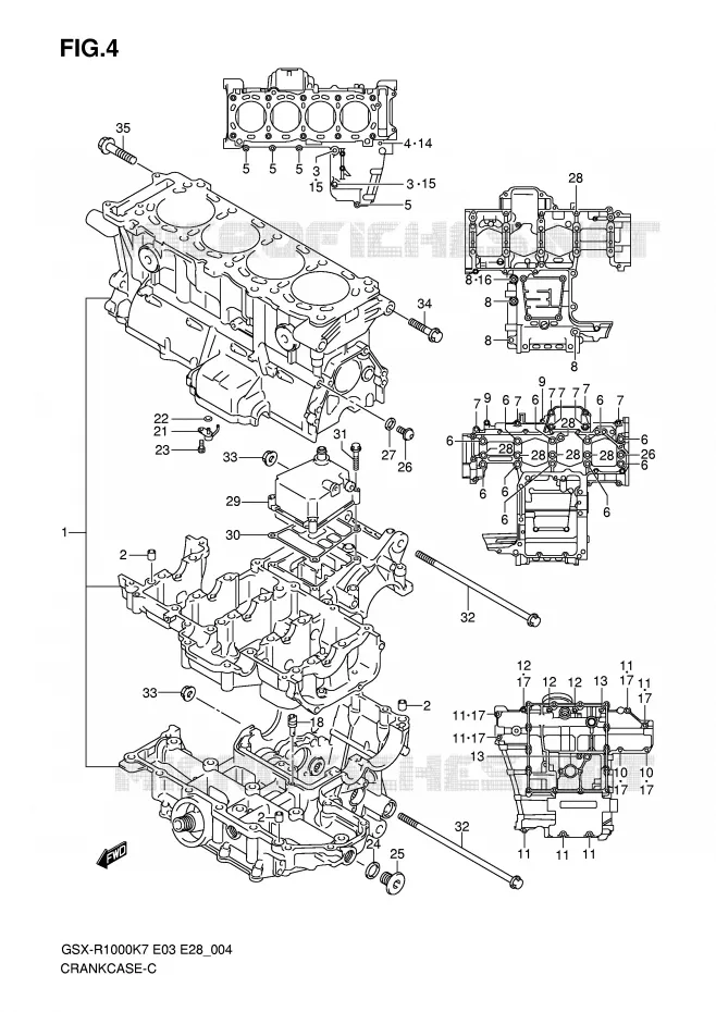 CARTER Suzuki MOTO 1000 GSX-R 2008  GSX-R1000 K8 (E33)
