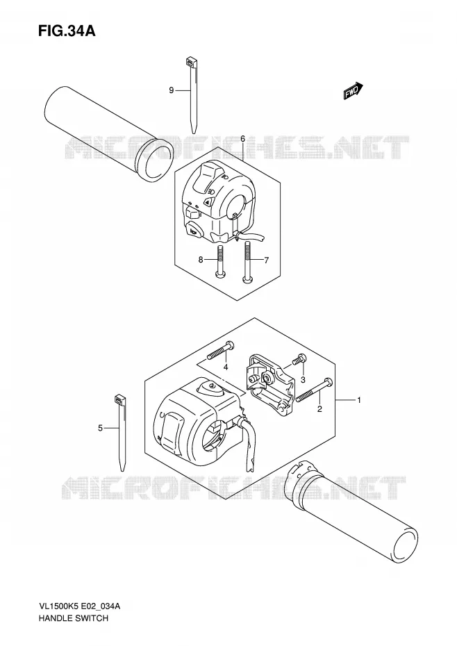 COMMODOS (MODEL K7/K8/K9) Suzuki MOTO 1500 INTRUDER 2008  VL1500K8(E2)