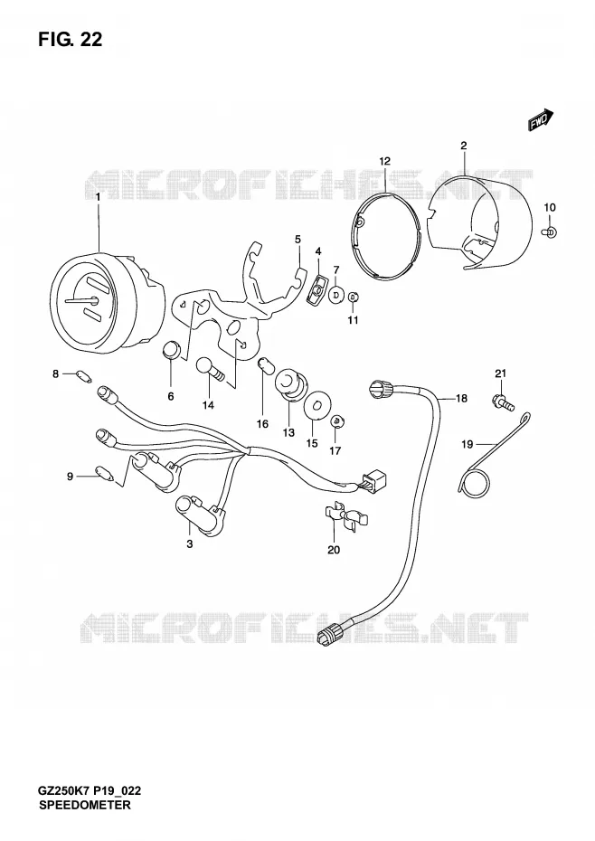 COMPTEUR Suzuki MOTO 250 MARAUDER 2007  GZ250K7(P19)
