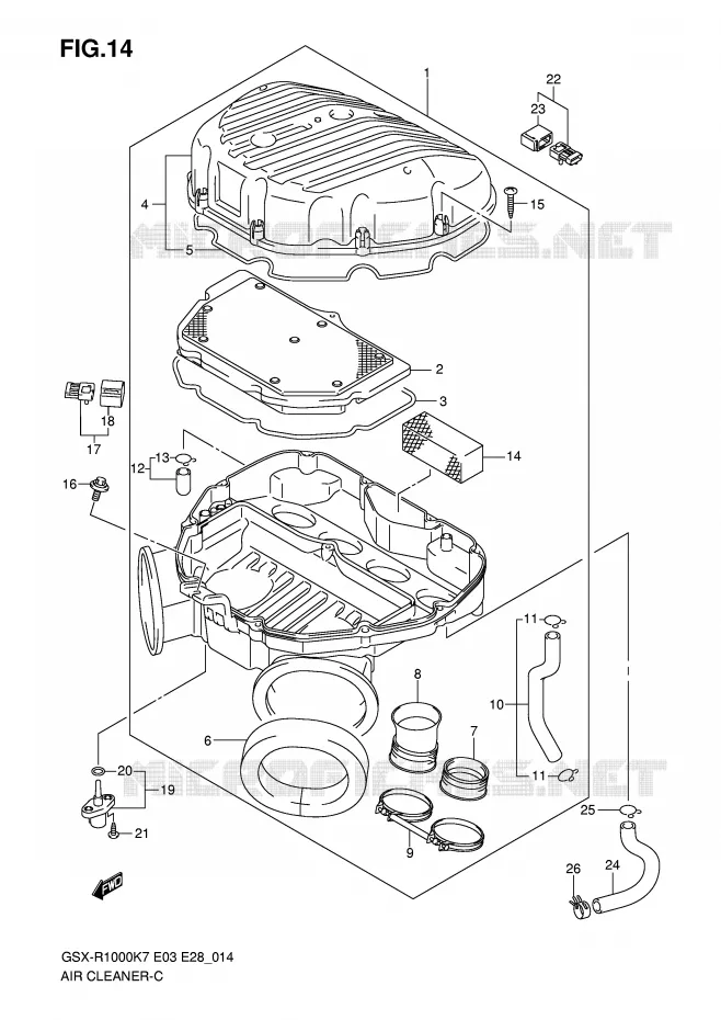 FILTRE A AIR Suzuki MOTO 1000 GSX-R 2007  GSX-R1000 K7 (E03)