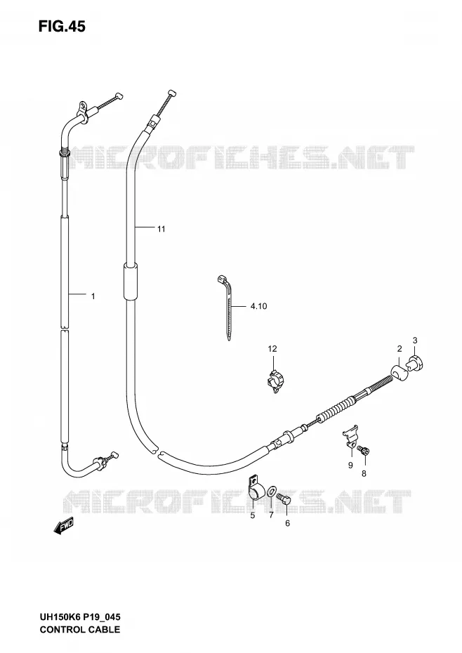 GUIDON - CABLES Suzuki SCOOTER 150 BURGMAN 2006  UH150K6(P19)