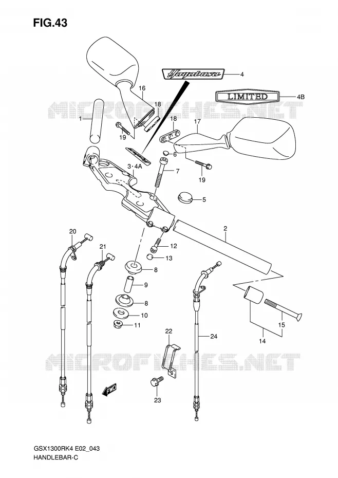 GUIDON Suzuki MOTO 1300 HAYABUSA 2004  GSX1300RK4(E2)