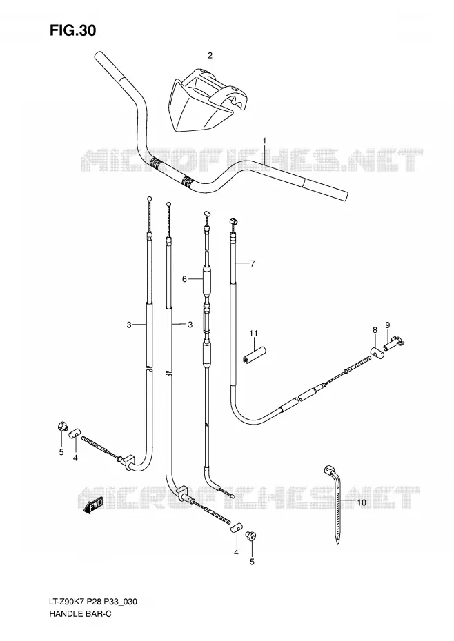 GUIDON Suzuki QUAD 90 QUADSPORT 2010  LT-Z90L0(P28/P33)