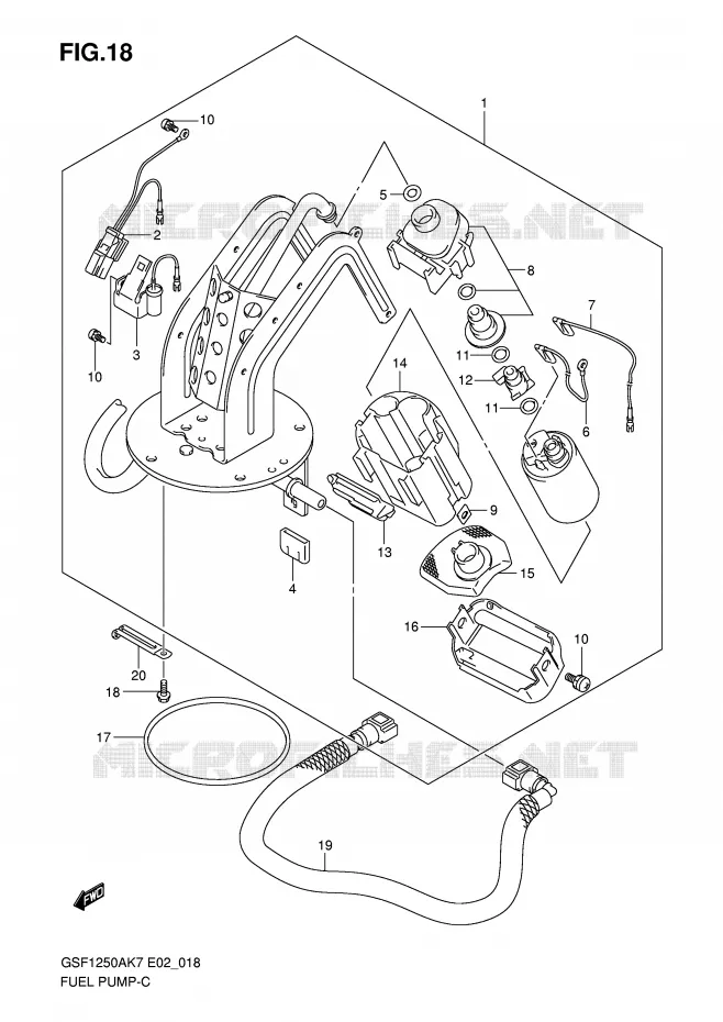 POMPE A ESSENCE Suzuki MOTO 1250 BANDIT-S 2009  GSF1250SAK9(E2)