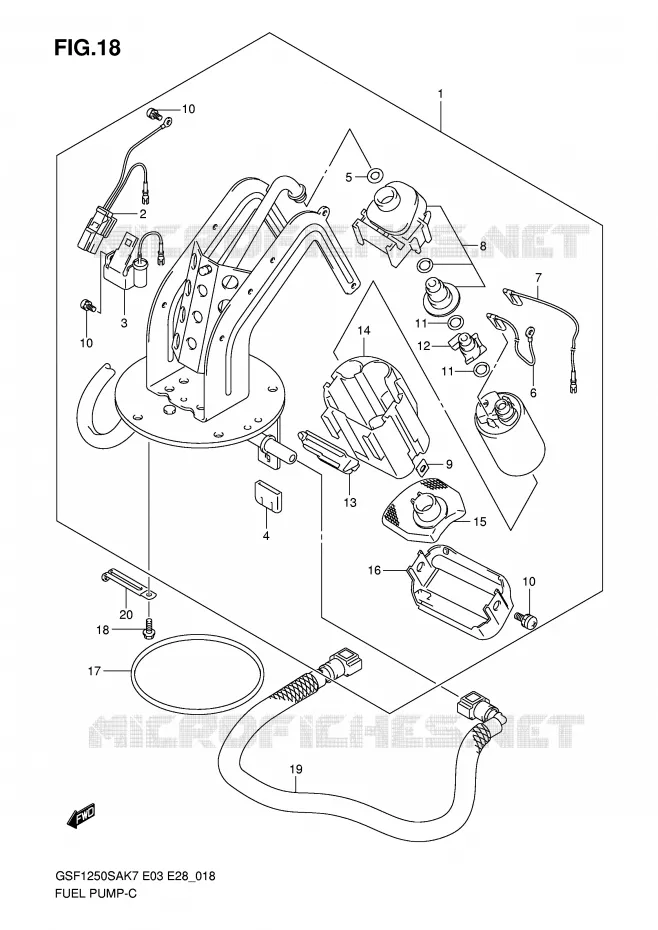 POMPE A ESSENCE Suzuki MOTO 1250 BANDIT-S 2009  GSF1250SK9(E3/E28)