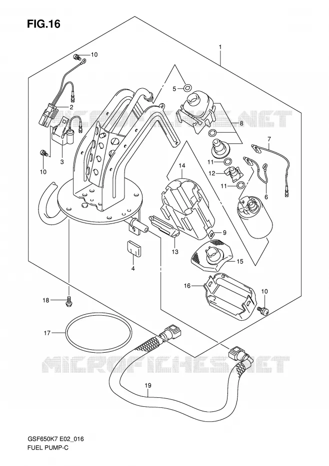 POMPE A ESSENCE Suzuki MOTO 650 BANDIT 2008  GSF650K8(E2)