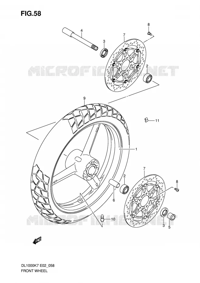 ROUE AVANT Suzuki MOTO 1000 V-STROM 2010  DL1000L0(P37)