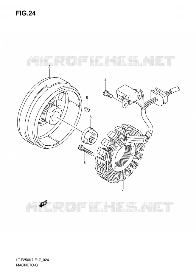 ALLUMAGE ROTOR - STATOR (E4) Suzuki QUAD 250 OZARK 2007  LT-F250K7(E17)