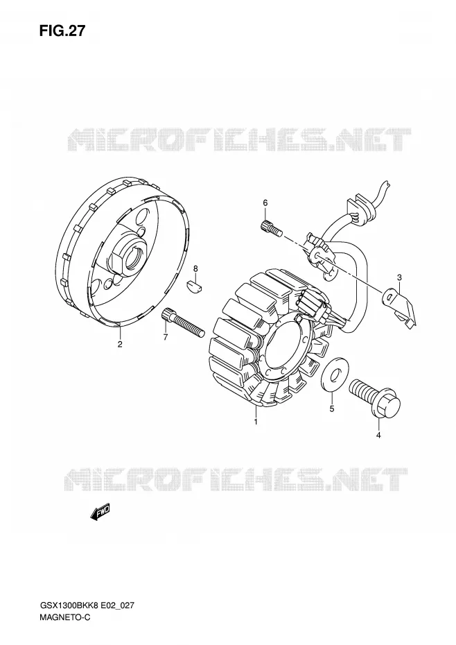 ALLUMAGE ROTOR - STATOR Suzuki MOTO 1300 B-KING 2009  GSX1300BKAUFK9(E2)