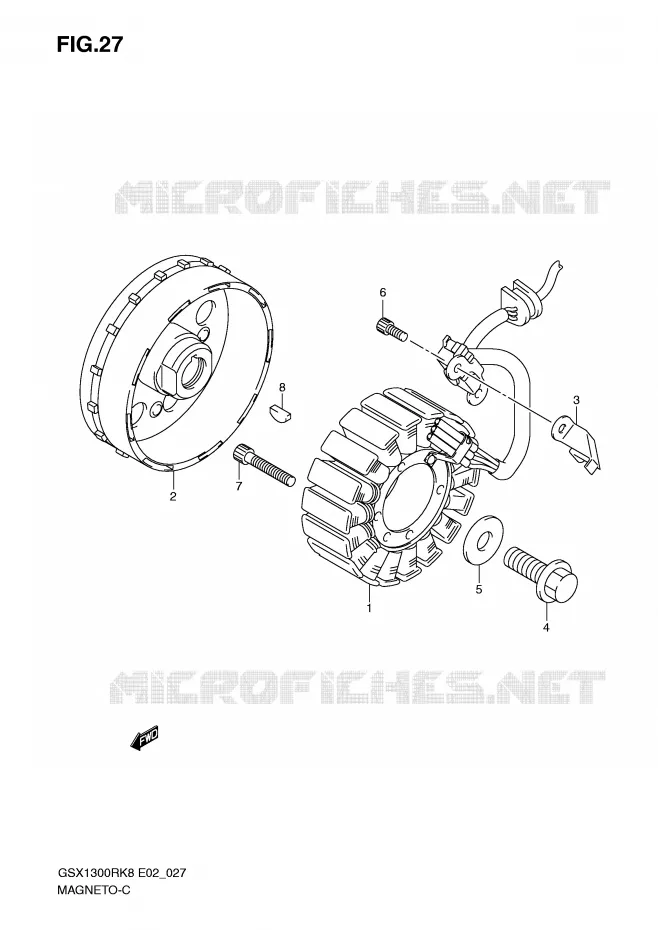 ALLUMAGE ROTOR - STATOR Suzuki MOTO 1300 HAYABUSA 2009  GSX1300RK9(E2)