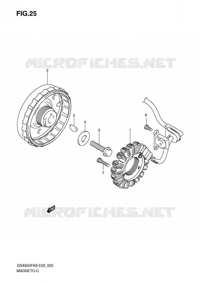 ALLUMAGE ROTOR - STATOR Suzuki MOTO 650 GSX-F 2009  GSX650FUAK9(E2)