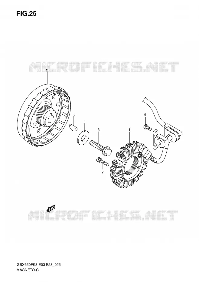 ALLUMAGE ROTOR - STATOR Suzuki MOTO 650 GSX-F 2010  GSX650FAL0(E3/E28)
