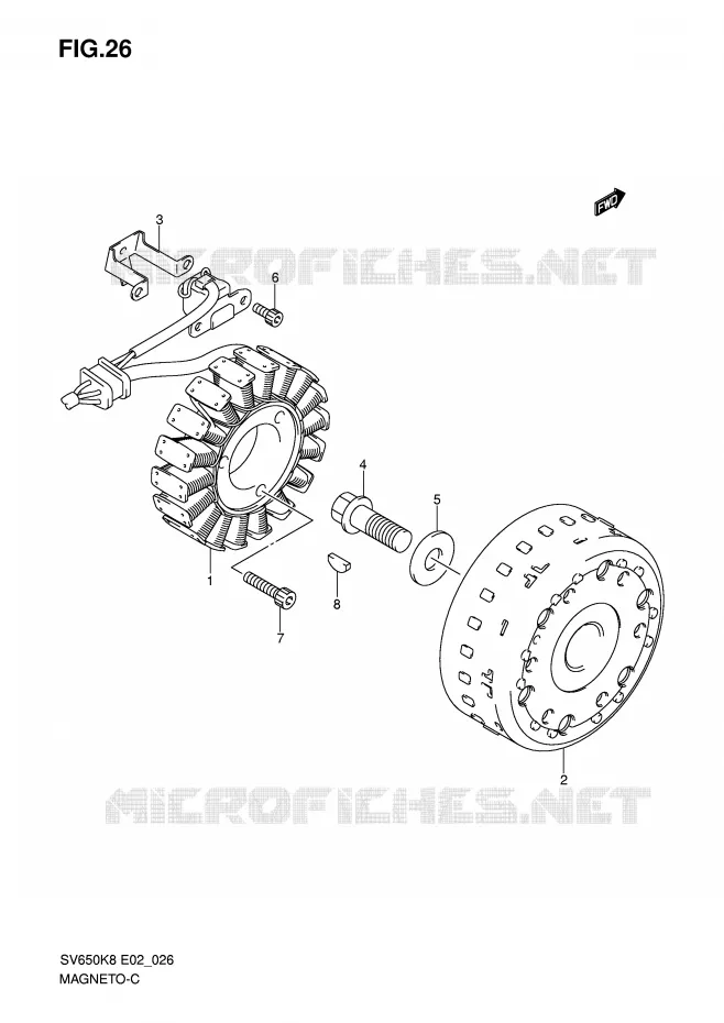 ALLUMAGE ROTOR - STATOR Suzuki MOTO 650 SV 2009  SV650SK9(E2)