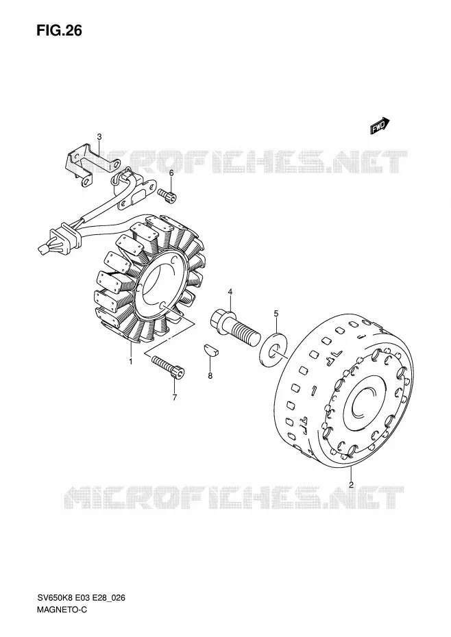 ALLUMAGE ROTOR - STATOR Suzuki MOTO 650 SV-S 2010  SV650SL0(E3/E28)