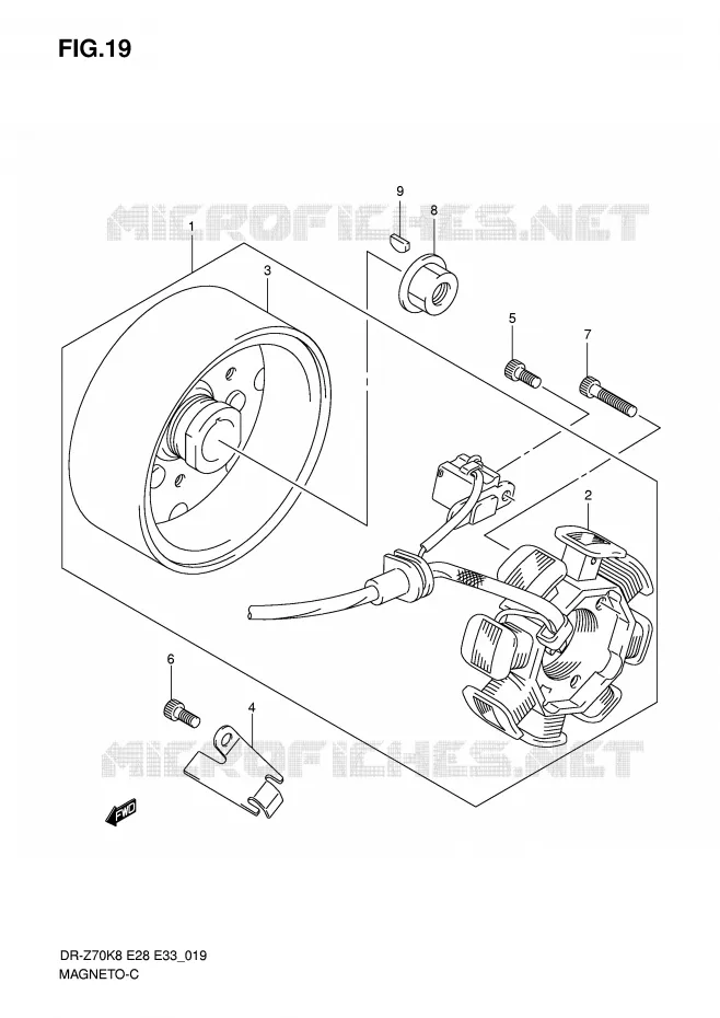 ALLUMAGE ROTOR - STATOR Suzuki MOTO 70 DR-Z 2011  DR-Z70L0(E28/E33)