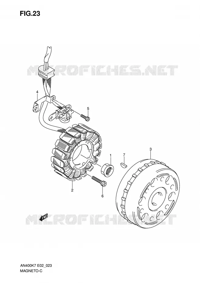 ALLUMAGE ROTOR - STATOR Suzuki SCOOTER 400 BURGMAN 2009  AN400ZAK9(E2)