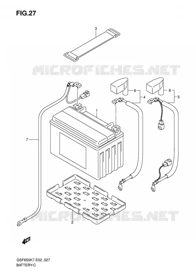BATTERIE Suzuki MOTO 650 BANDIT 2007  GSF650K7(E19)