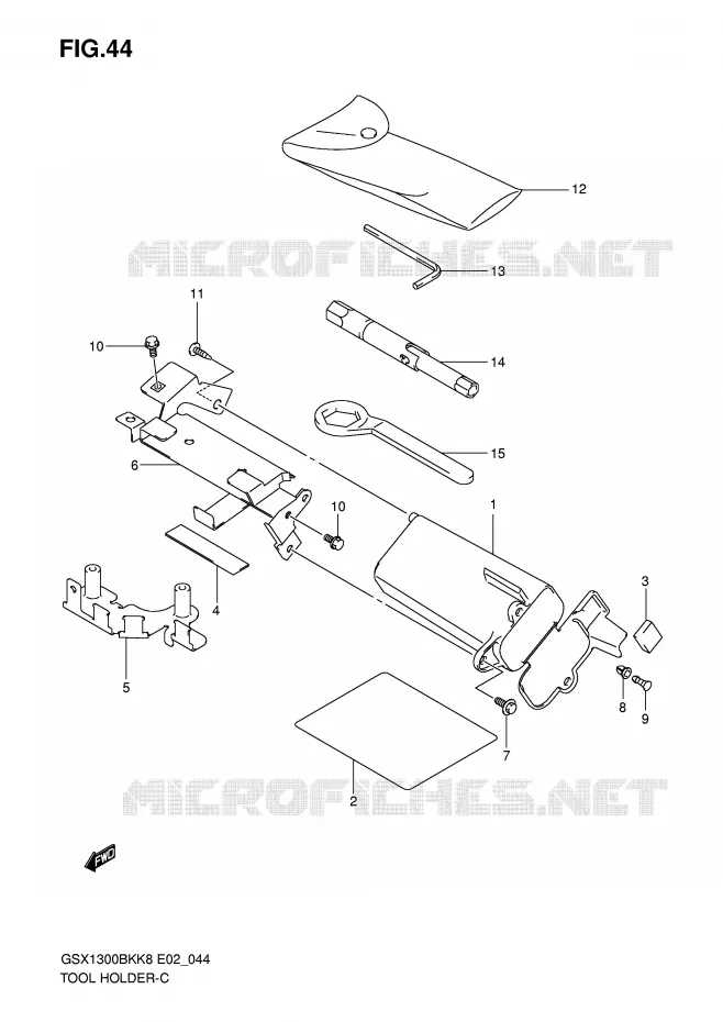 BOITE - TROUSSE A OUTILS Suzuki MOTO 1300 B-KING 2008  GSX1300BKU2K8(E2)