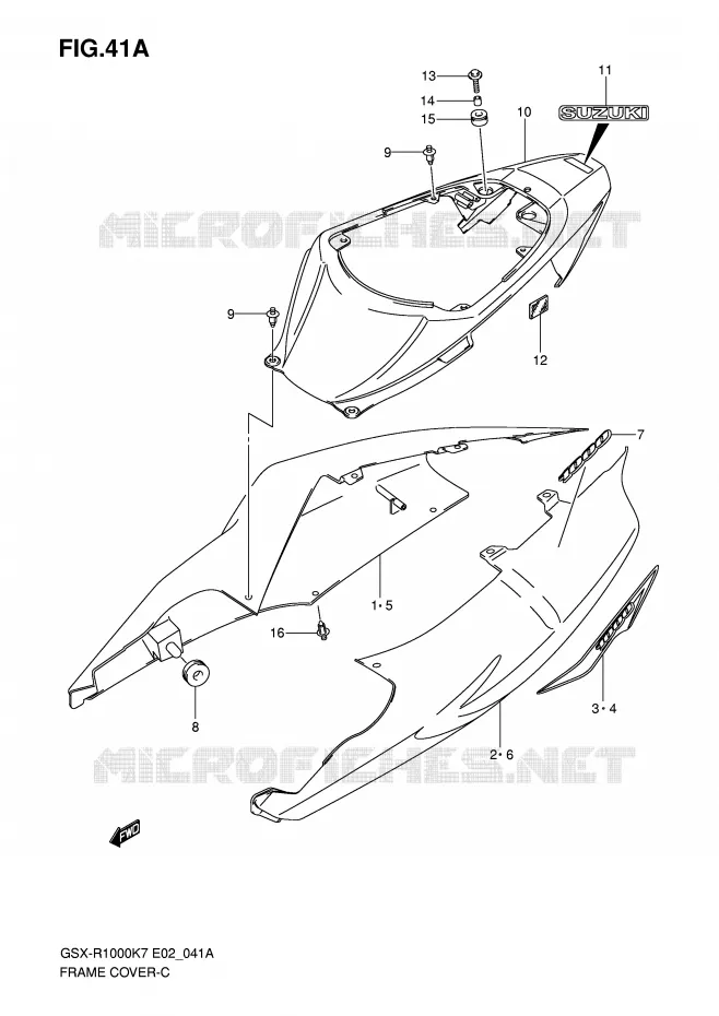 CARENAGES (MODEL K8) Suzuki MOTO 1000 GSX-R 2007  GSX-R1000U2K7(E2)