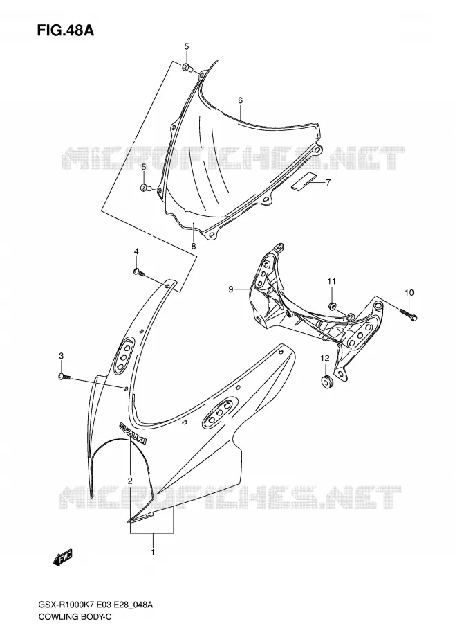 CARENAGES (MODEL K8) Suzuki MOTO 1000 GSX-R 2008  GSX-R1000 K8 (E28)