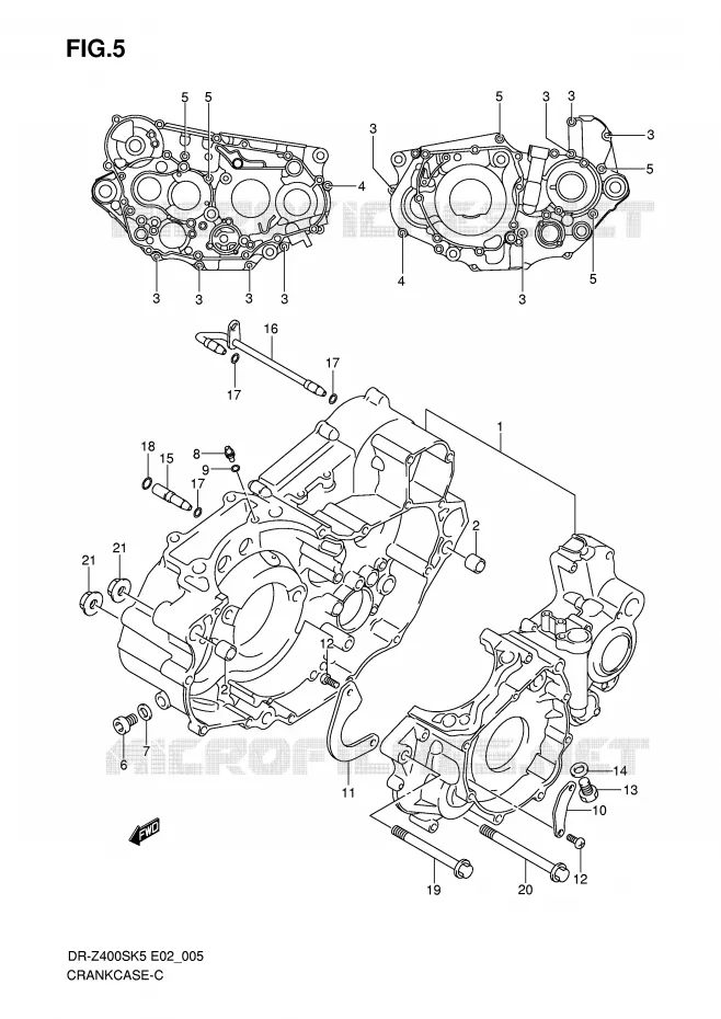 CARTER Suzuki MOTO 400 DR-Z 2007  DR-Z400SK7(E2)