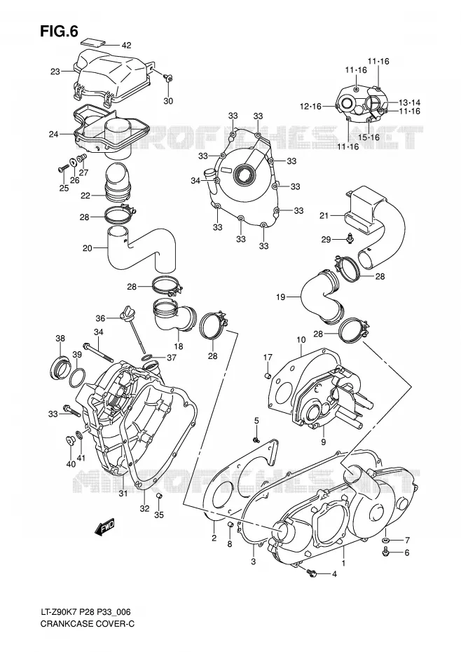 CARTER Suzuki QUAD 90 QUADSPORT 2009  LT-Z90K9(P28/P33)