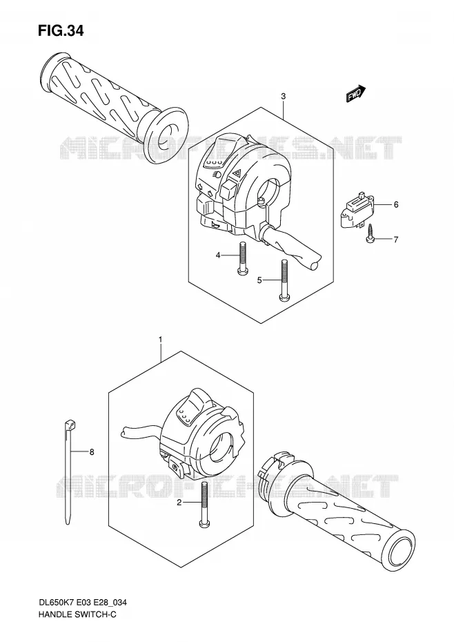 COMMODOS (MODEL K7/K8/K9) Suzuki MOTO 650 V-STROM 2010  DL650AL0(E3/E28)