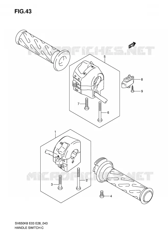 COMMODOS (SV650K8/K9/AK8/AK9) Suzuki MOTO 650 SV 2008  SV650SK8(E3/E28)