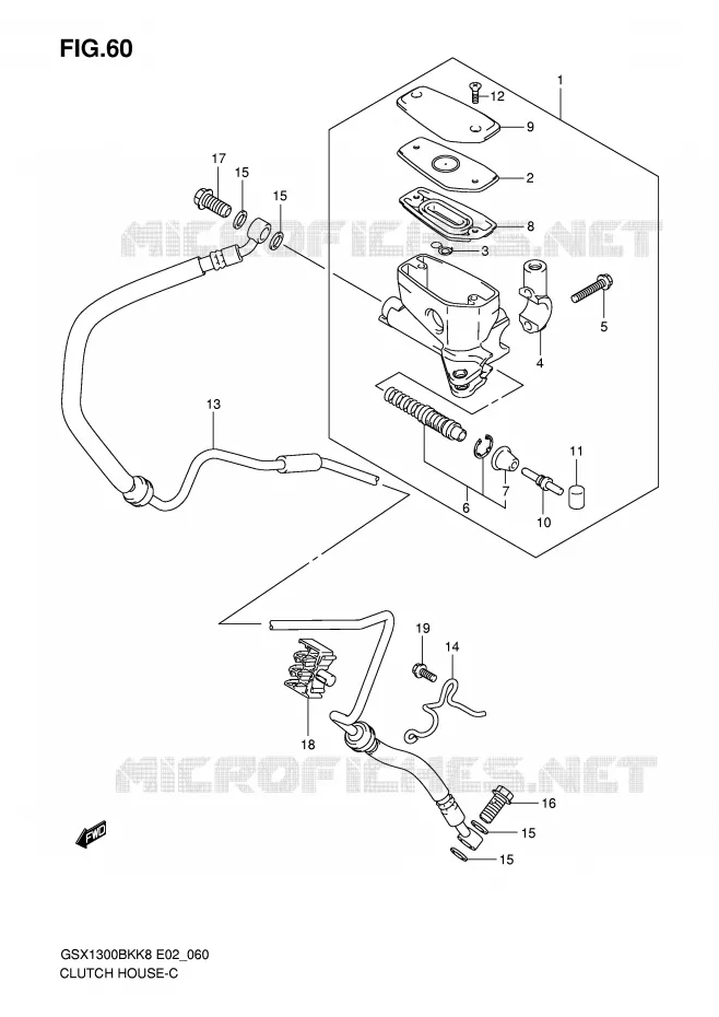 DURITE D'EMBRAYAGE Suzuki MOTO 1300 B-KING 2010  GSX1300BKU2K8(E2)