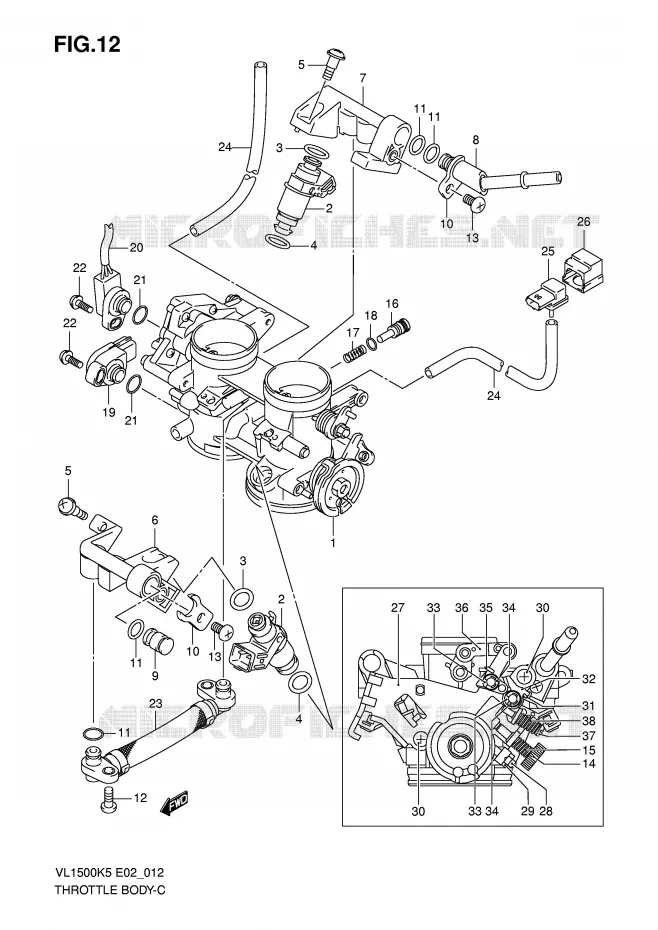 ENSEMBLE INJECTION Suzuki MOTO 1500 INTRUDER 2009  VL1500K9(E2)