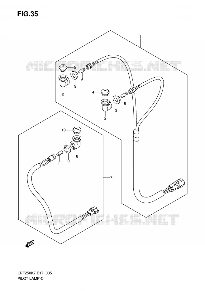 ENSEMBLE TEMOINS (E4) Suzuki QUAD 250 OZARK 2009  LT-F250K9(E17)