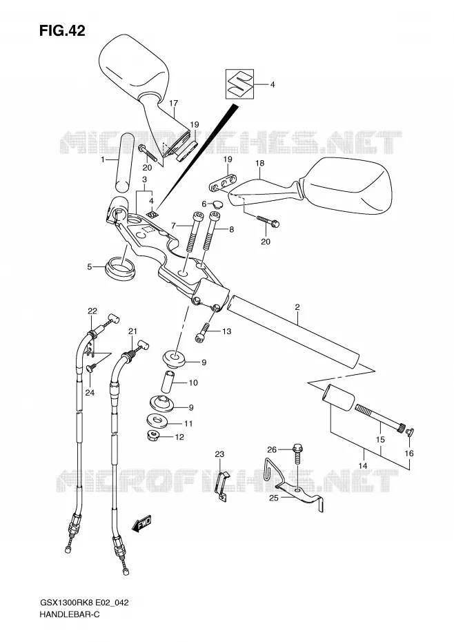 GUIDON Suzuki MOTO 1300 HAYABUSA 2008  GSX1300RU2K8(E2)