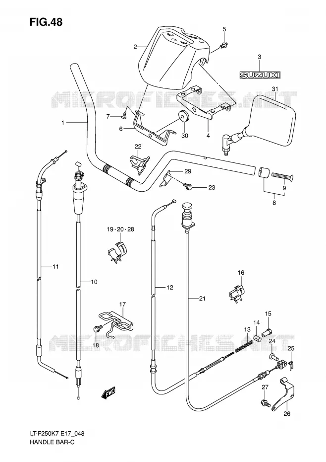 GUIDON Suzuki QUAD 250 OZARK 2007  LT-F250K7(E17)
