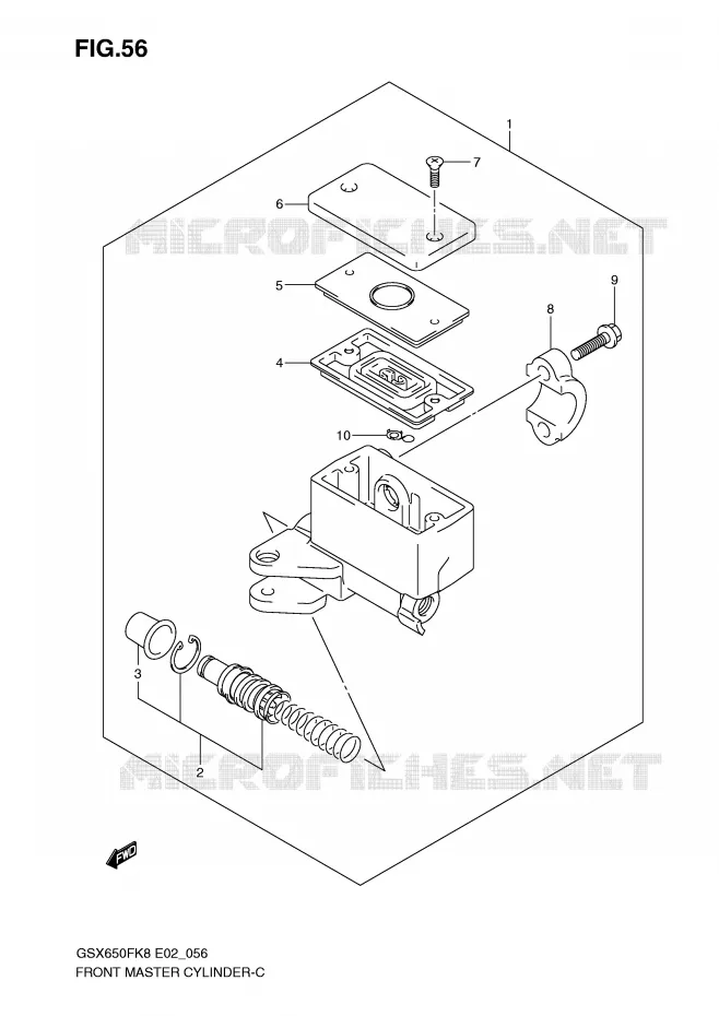 MAITRE CYLINDRE AVANT Suzuki MOTO 650 GSX-F 2010  GSX650FL0(E2)