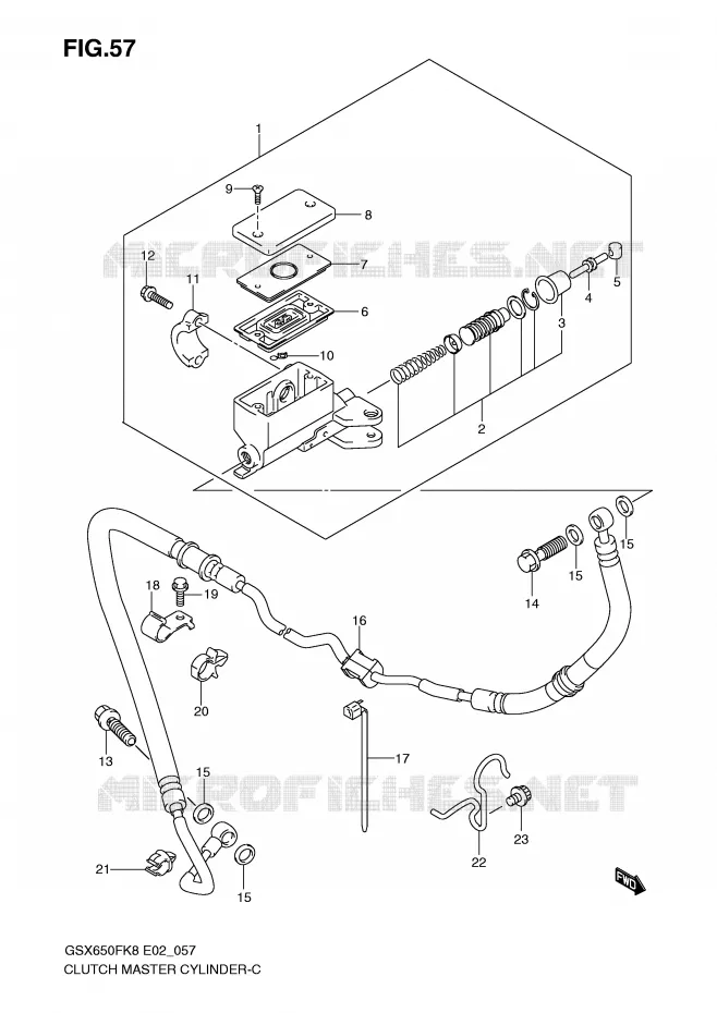 MAITRE CYLINDRE D'EMBRAYAGE Suzuki MOTO 650 GSX-F 2009  GSX650FUAK9(E2)