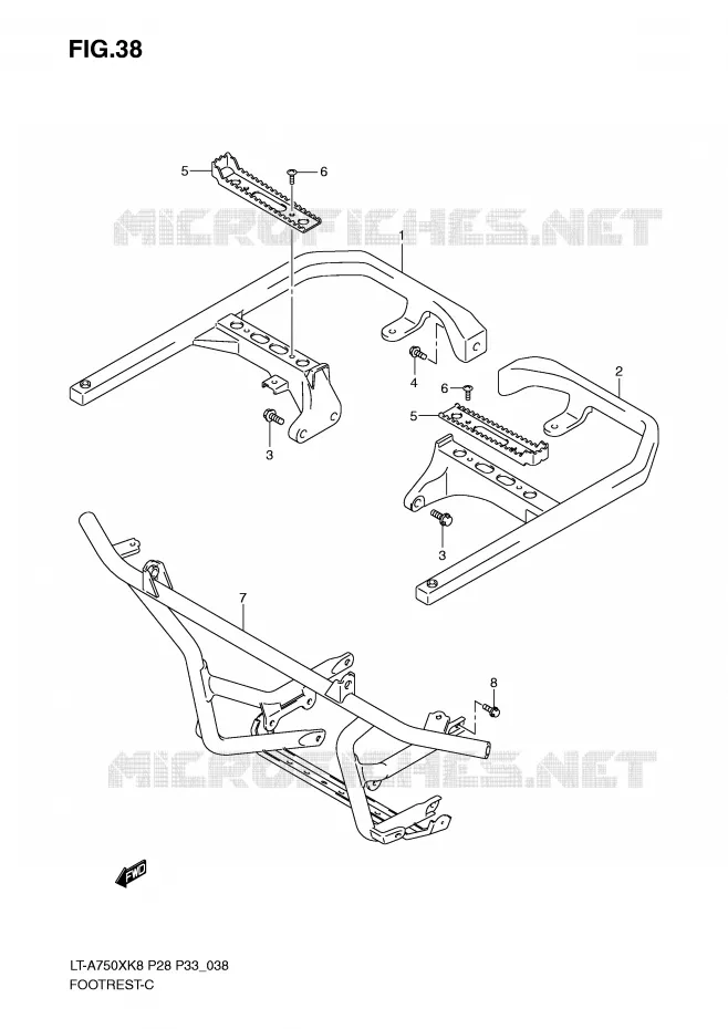 REPOSE PIED Suzuki QUAD 750 KINGQUAD 2009  LT-A750XK9(P28/P33)