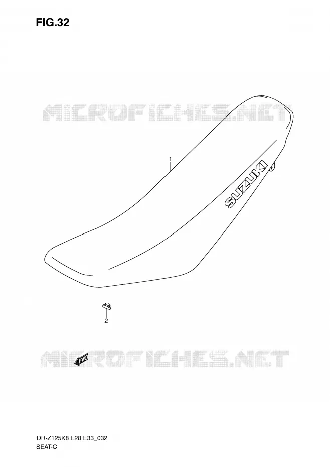 SELLE Suzuki MOTO 125 DR-Z 2010  DR-Z125L0(E28/E33)