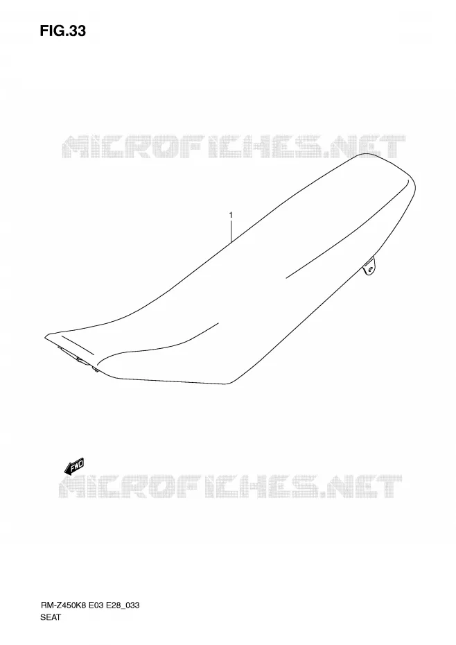 SELLE Suzuki MOTO 450 RM-Z 2008  RM-Z450K8(E3/E28)