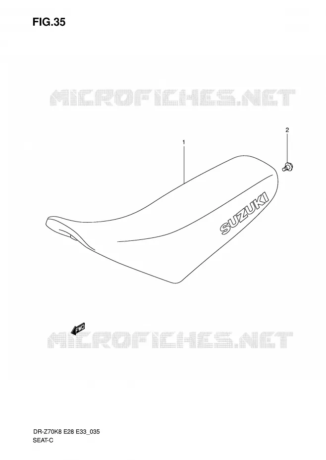 SELLE Suzuki MOTO 70 DR-Z 2008  DR-Z70K8(E28/E33)