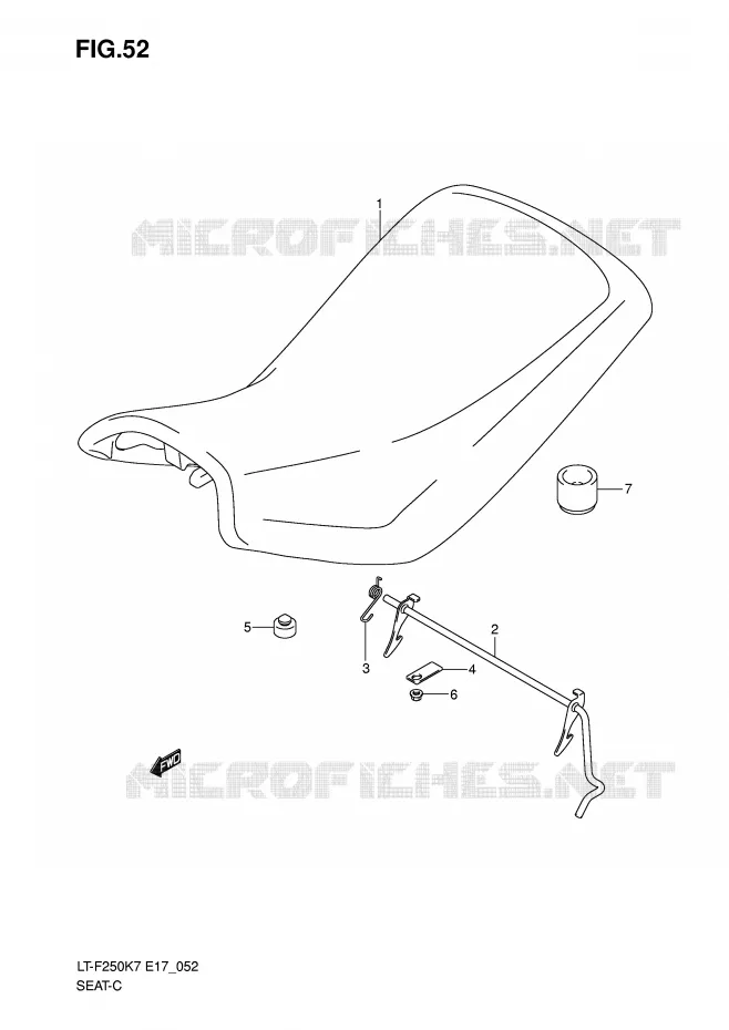 SELLE Suzuki QUAD 250 OZARK 2008  LT-F250K8(E17)
