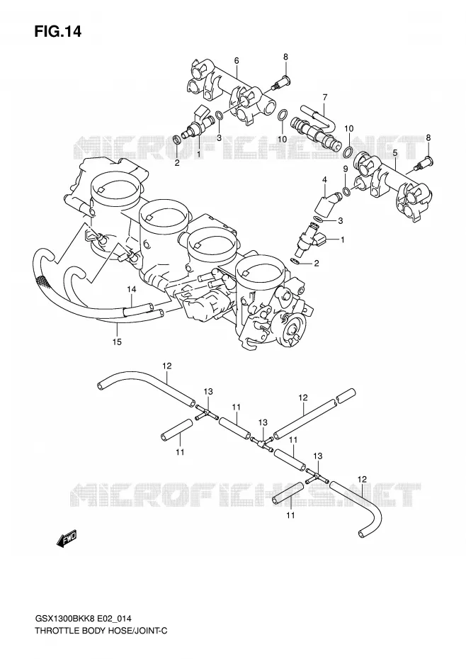 SYSTÈME D'INJECTION Suzuki MOTO 1300 B-KING 2010  GSX1300BKUFL0(E2)