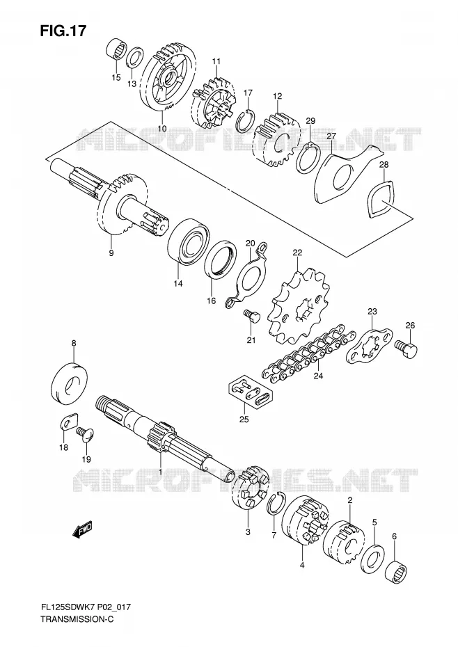 TRANSMISSION Suzuki SCOOTER 125 FL 2007  FL125SDWK7(P2)
