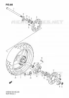 ROUE ARRIERE (SV650K8/SK8/K9/SK9/SL0) pour Suzuki SV 650 2008