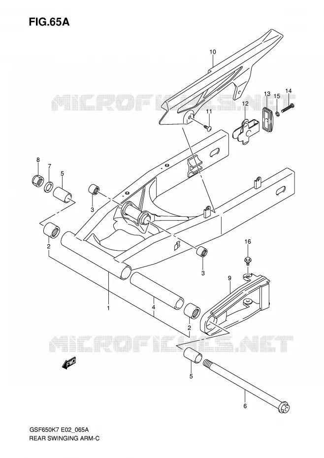 BRAS OSCILLANT (MODEL K8) Suzuki MOTO 650 BANDIT 2007  GSF650UAK7(E19)