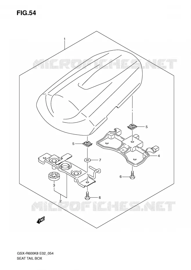 CAPOT DE SELLE Suzuki MOTO 600 GSX-R 2008  GSX-R600U2K8(E2)